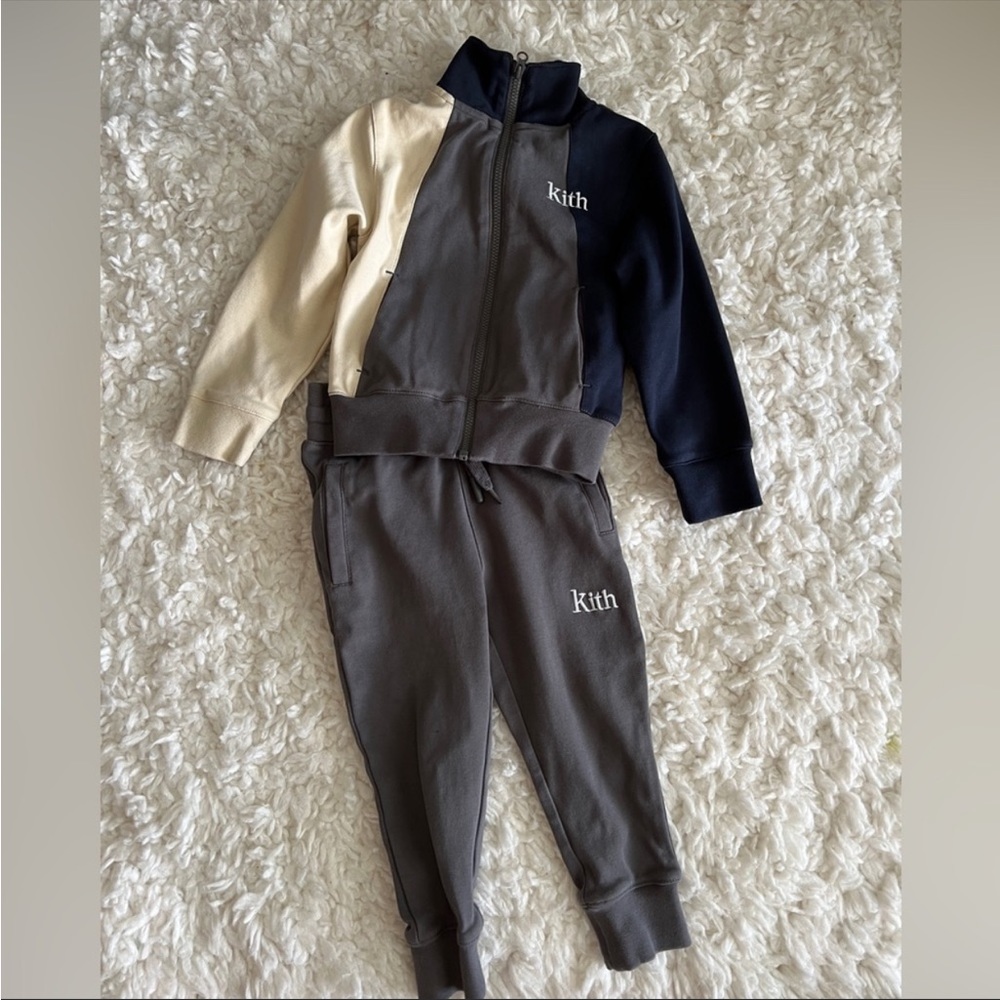 KITH colorblock sweatsuit boys 2T